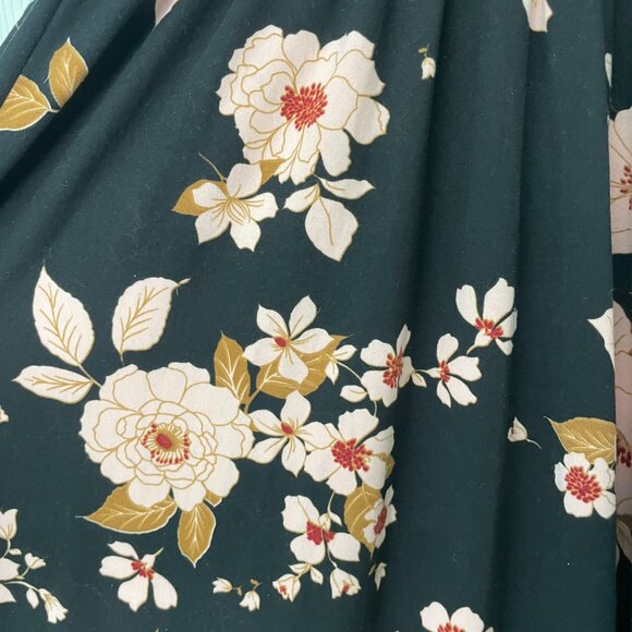 French Grey  Zoe knit maxi dress from Stitch Fix, NWT, black floral, Small - Picture 2 of 6